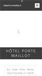 Mobile Screenshot of hotelportemaillot.fr